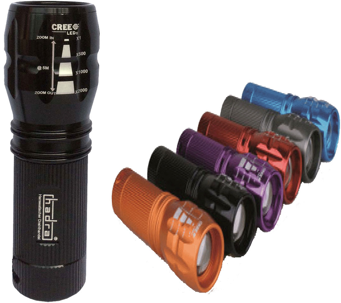 LED flashlights with logo focus customized