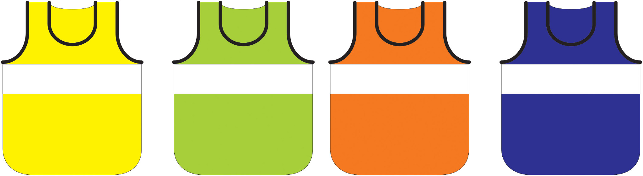 Bib with white chest bar custom printed, custom training bibs