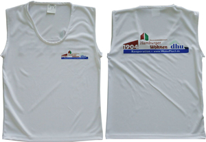 Standard bib front- and back side custom printed, custom training bibs