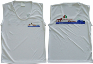 Standard bib front- and back side custom printed, custom training bibs