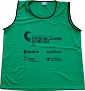 Standard bib green custom printed, custom training bibs