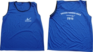 Standard bib front- and back side custom printed, custom training bibs