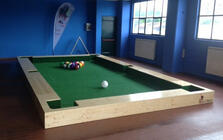 Soccerpool Billiard fields for outdoor and indoor, advertising balls