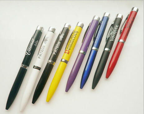 variation of pens with logo projection, custom