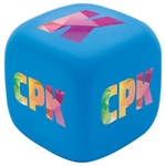 custom Stress Dice sky blue