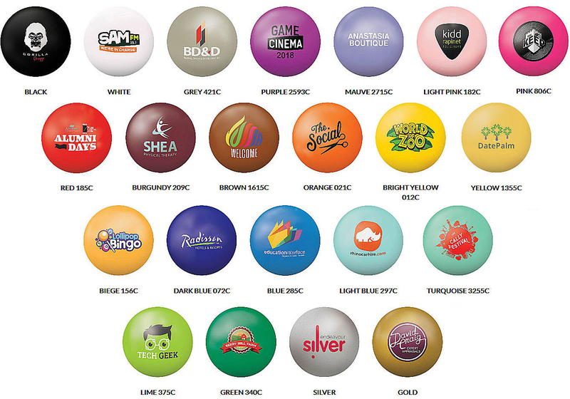  Stress balls colour range