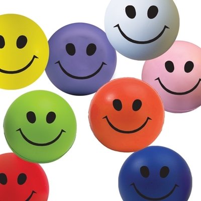 Colour variation 70mm Smiley Stress balls