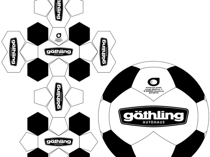 Classic Designs : 26, 28, 30 + 32 Panel - Soccerball Templates - Custom made promotional balls