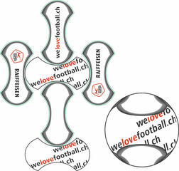 custom football 6 Panel Penta Design, printed