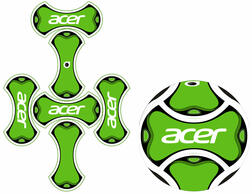 custom soccer ball 6 Panel Penta Design printed