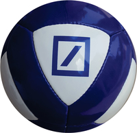 14 panel soccer ball 'X' design Deutsche Bank