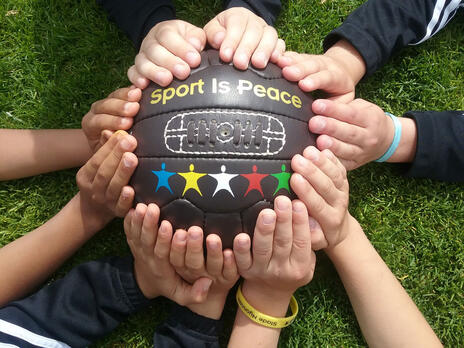 Retro or Antic football Sport is Peace