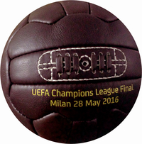 Retro football made of real leather