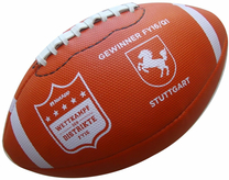 Custom American Football, PU with knobbed surface sz.5. Colour: brown, only 