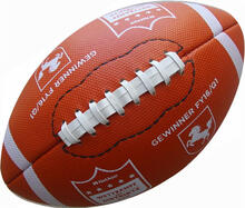 Custom American Football, PU with knobbed surface sz.5. Colour: brown, only