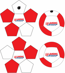 12 panel layout neoprene ball size 5, 4 & mini