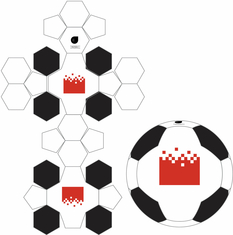 26 panel neoprene football layout size 5 & mini