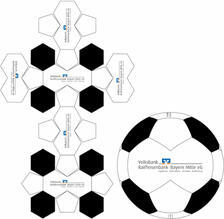 Neoprene soccer ball layout 30, 28 & 26 panel