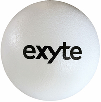 coated foam ball, white exyte
