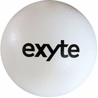 coated foam ball, white exyte