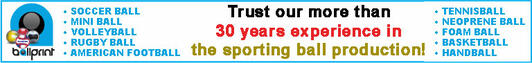 Trust our more than 30 years experience in the sporting ball production
