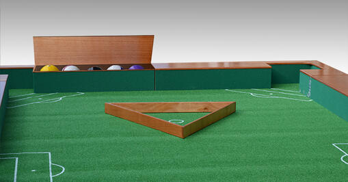 lockable ball compartments, Football Billiard