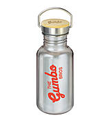 Traveller Drinking Bottle silver with Bamboo Lid