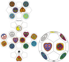 32 panel mini ball template