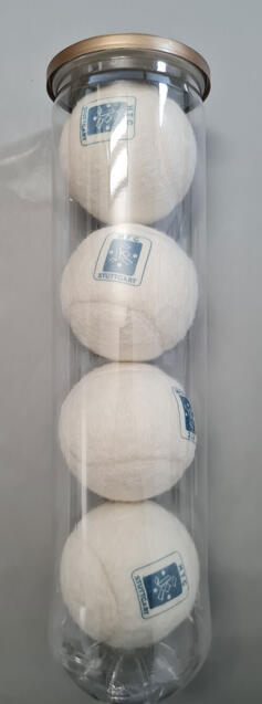 Plastic tube with 4 balls,