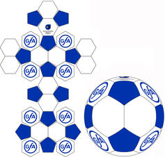 Neoprene football ball layout 32 panel classic design